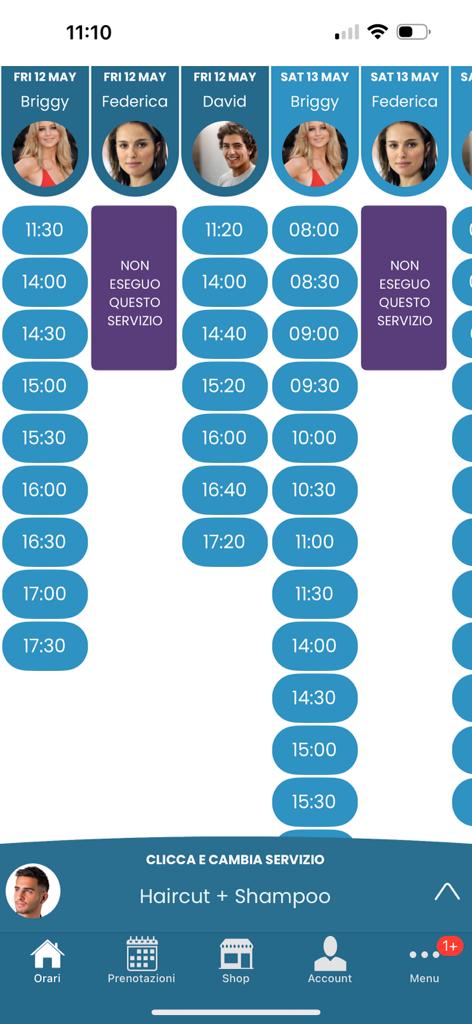 BarberApp - Procedura Eliminazione - Passo1