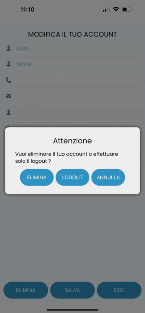 BarberApp - Procedura Eliminazione - Passo4.1